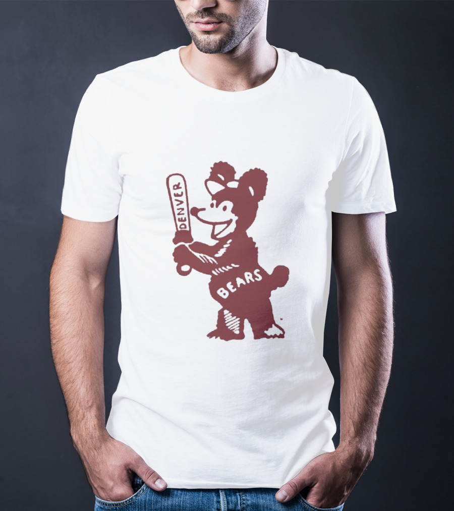 Denver Bears Vintage Colorado Rockies Baseball Mascot T-Shirt