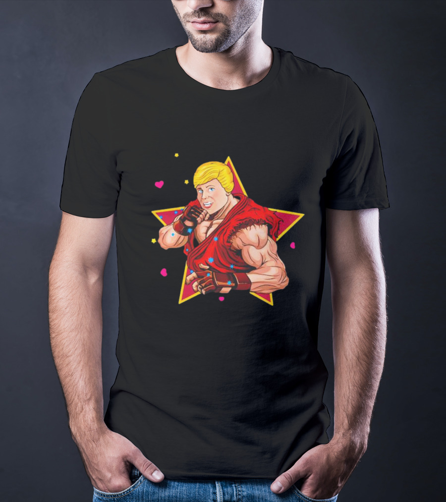 Ken Hadouken Star Power Fighter Red Attire T-Shirt