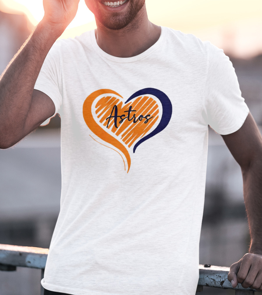 Houston Astros Heart T-Shirt