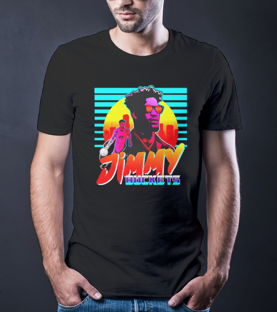Jimmy Buckets Retro Neon Basketball Player T-Shirt