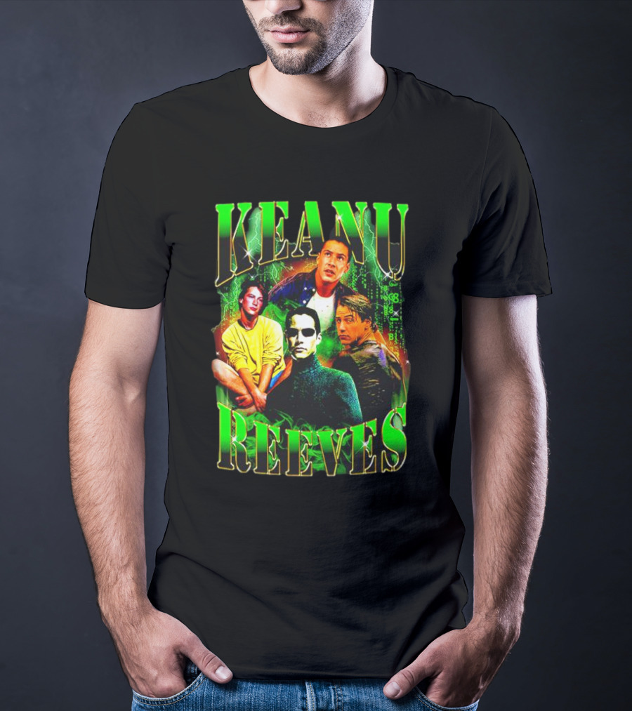 Keanu Reeves Matrix Visual Styles And Characters T-Shirt