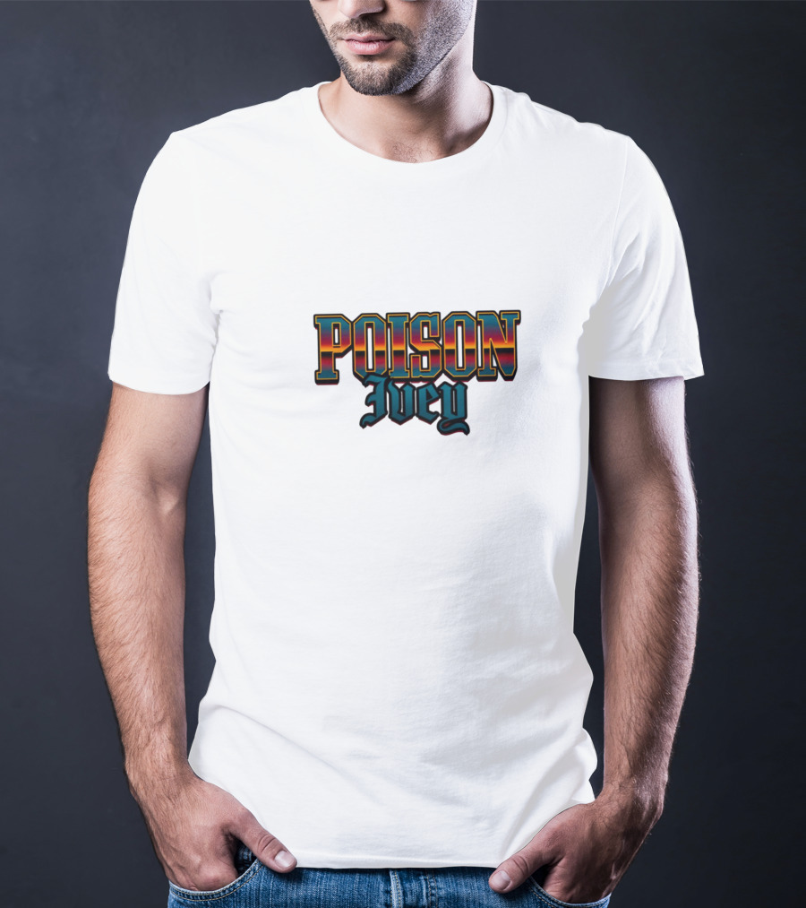 POISON Ivey Vintage Bold Typography T-Shirt