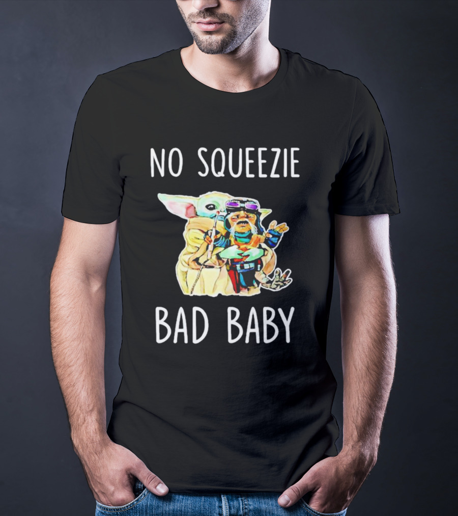 No Squeezie Bad Baby Yoda And Baby Babu Frik T-Shirt