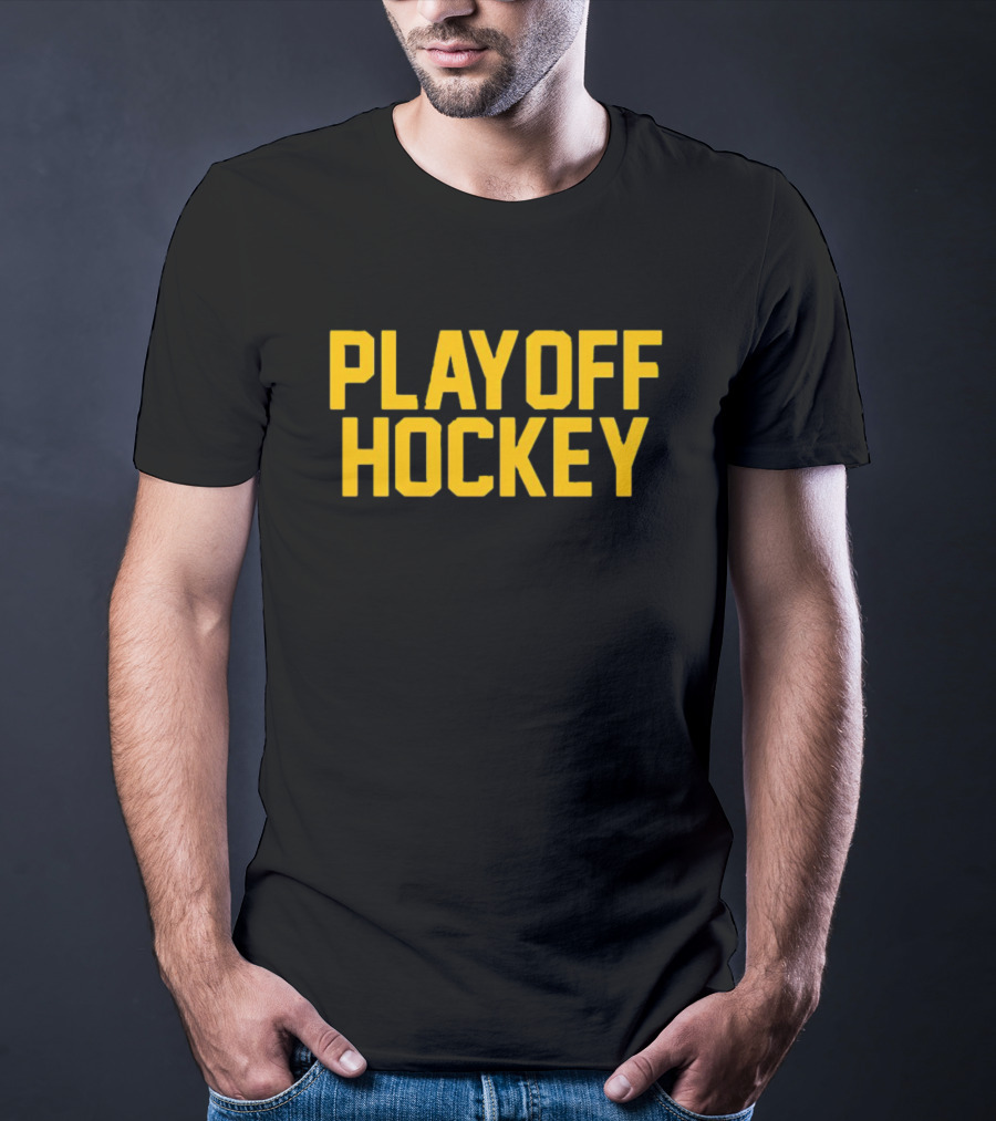 Dave Portnoy Playoff Hockey Black And Gold Text T-Shirt