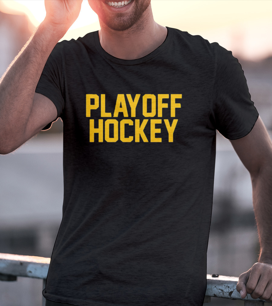 Dave Portnoy Playoff Hockey Black And Gold Text T-Shirt