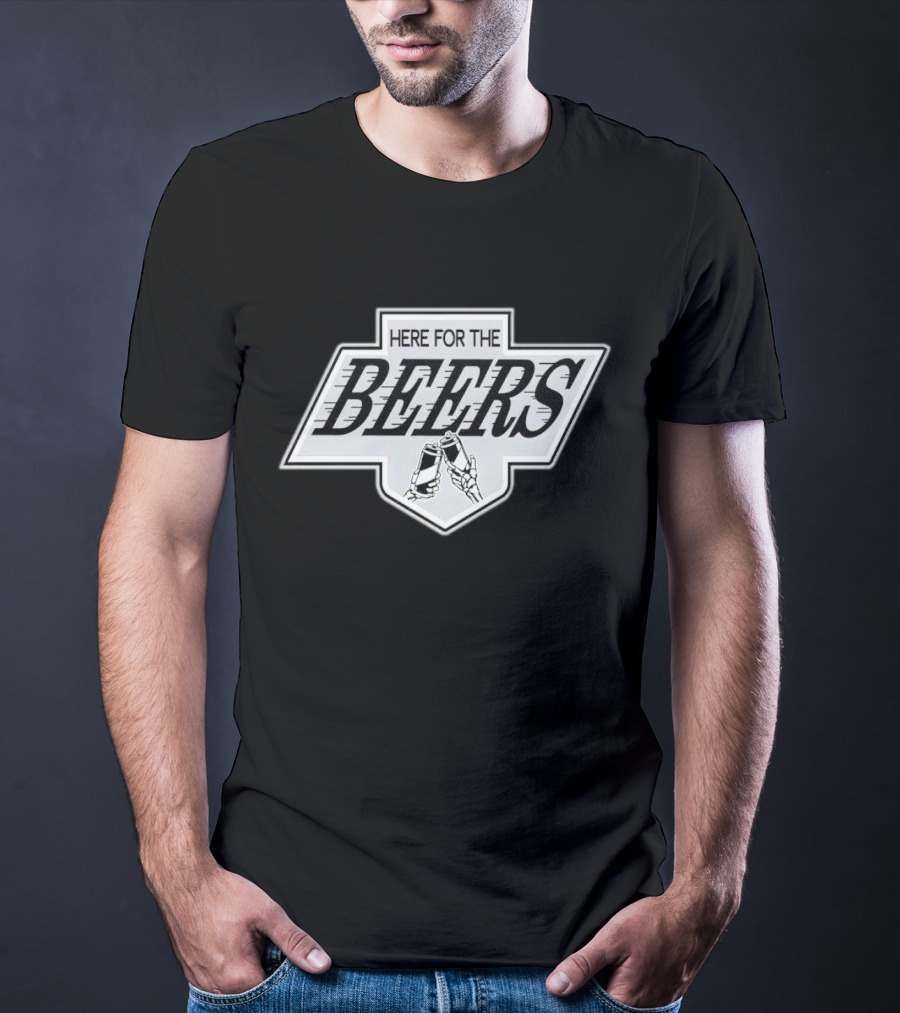 Here For The Beers Cheers Clinking Glasses T-Shirt