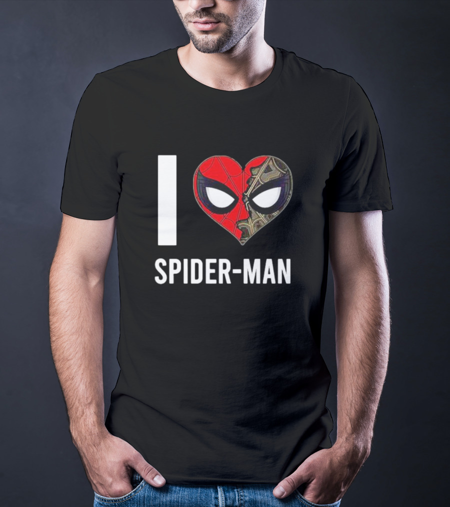 I Heart Spider-Man With Mask T-Shirt