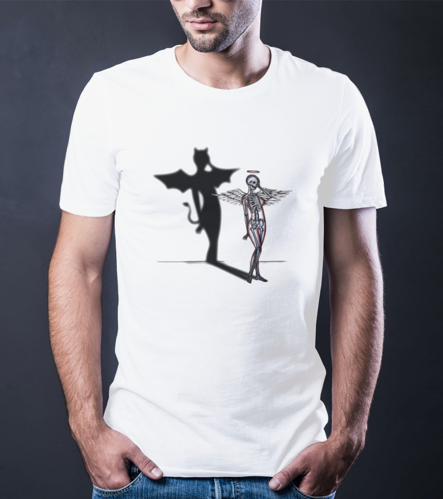 Marcos Alvarado Her Shadow Angel Skeleton Devil T-Shirt