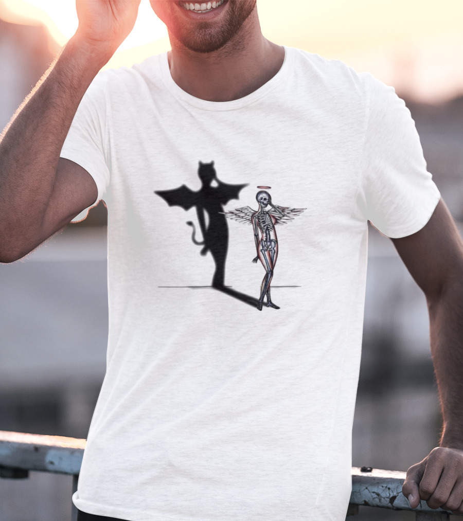 Marcos Alvarado Her Shadow Angel Skeleton Devil T-Shirt