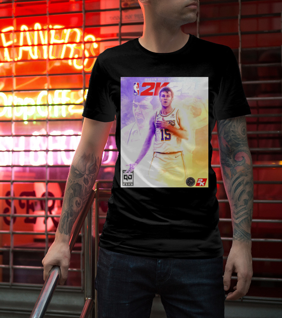 Austin Reaves 2K24 Los Angeles Lakers NBA Basketball Cover Edition T-Shirt