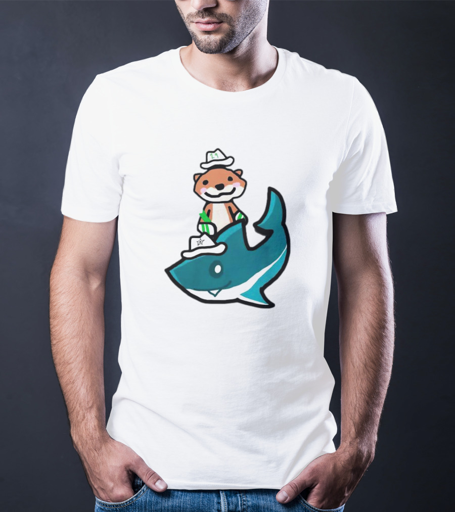 Dallas Stars San Jose Sharks Otter On Shark T-Shirt