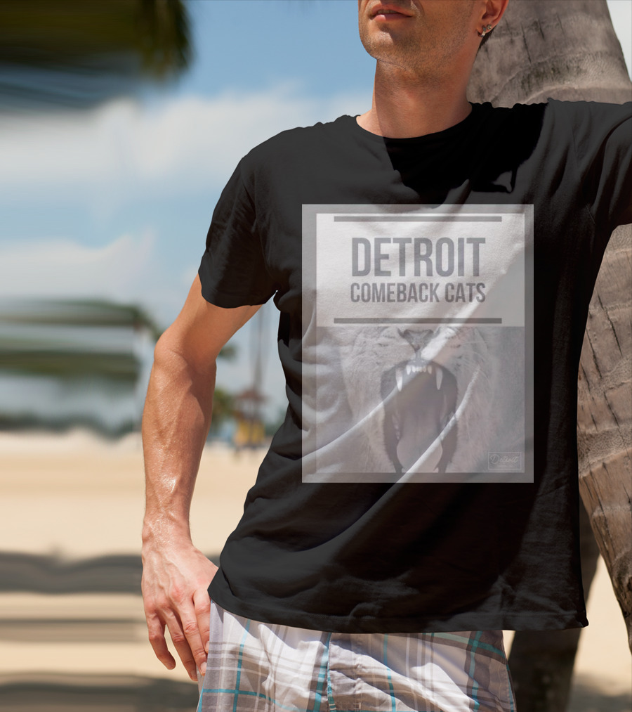 Detroit Comeback Cats Roaring Lion T-Shirt