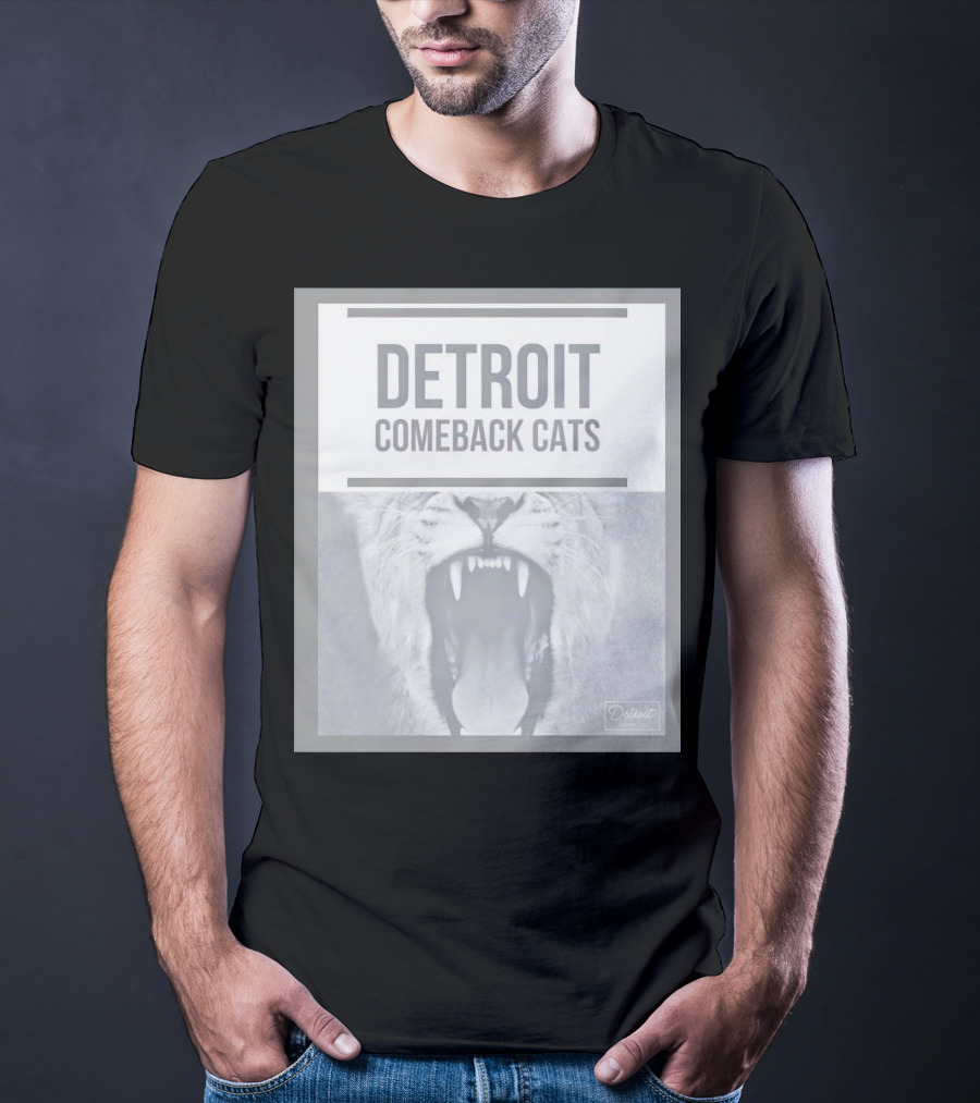 Detroit Comeback Cats Roaring Lion T-Shirt