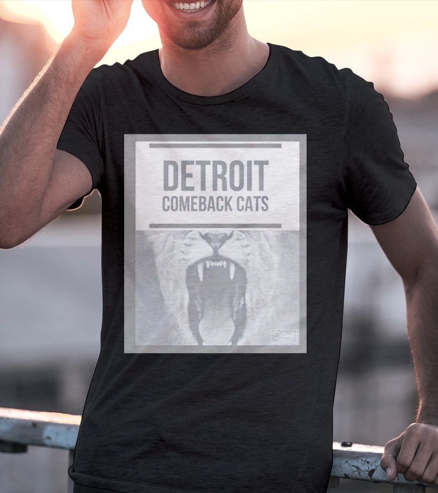 Detroit Comeback Cats Roaring Lion T-Shirt