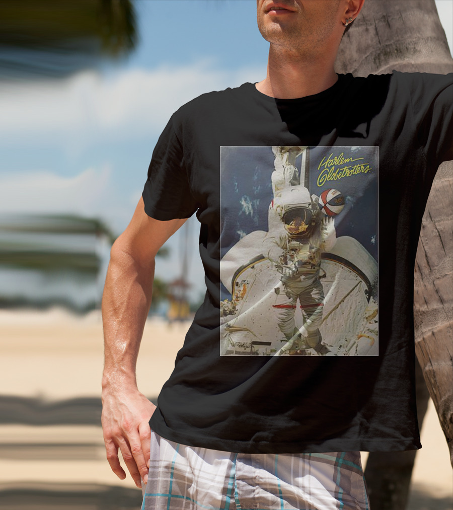 Harlem Globetrotters Astronaut Space Basketball Adventure T-Shirt