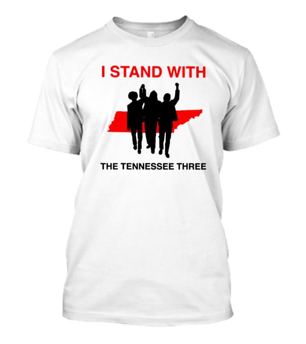I Stand With The Tennessee Three Red Silhouette Map T-Shirt