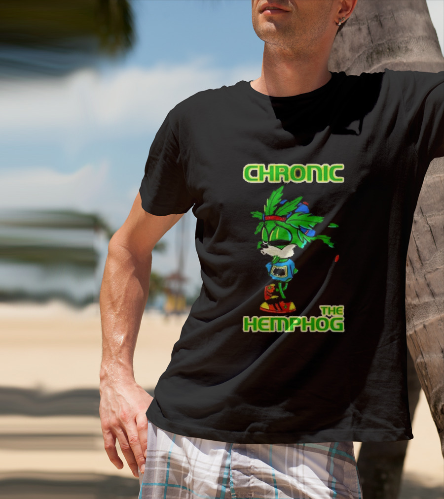 Chronic The Hemphog Weed Parody With Leafy Character T-Shirt