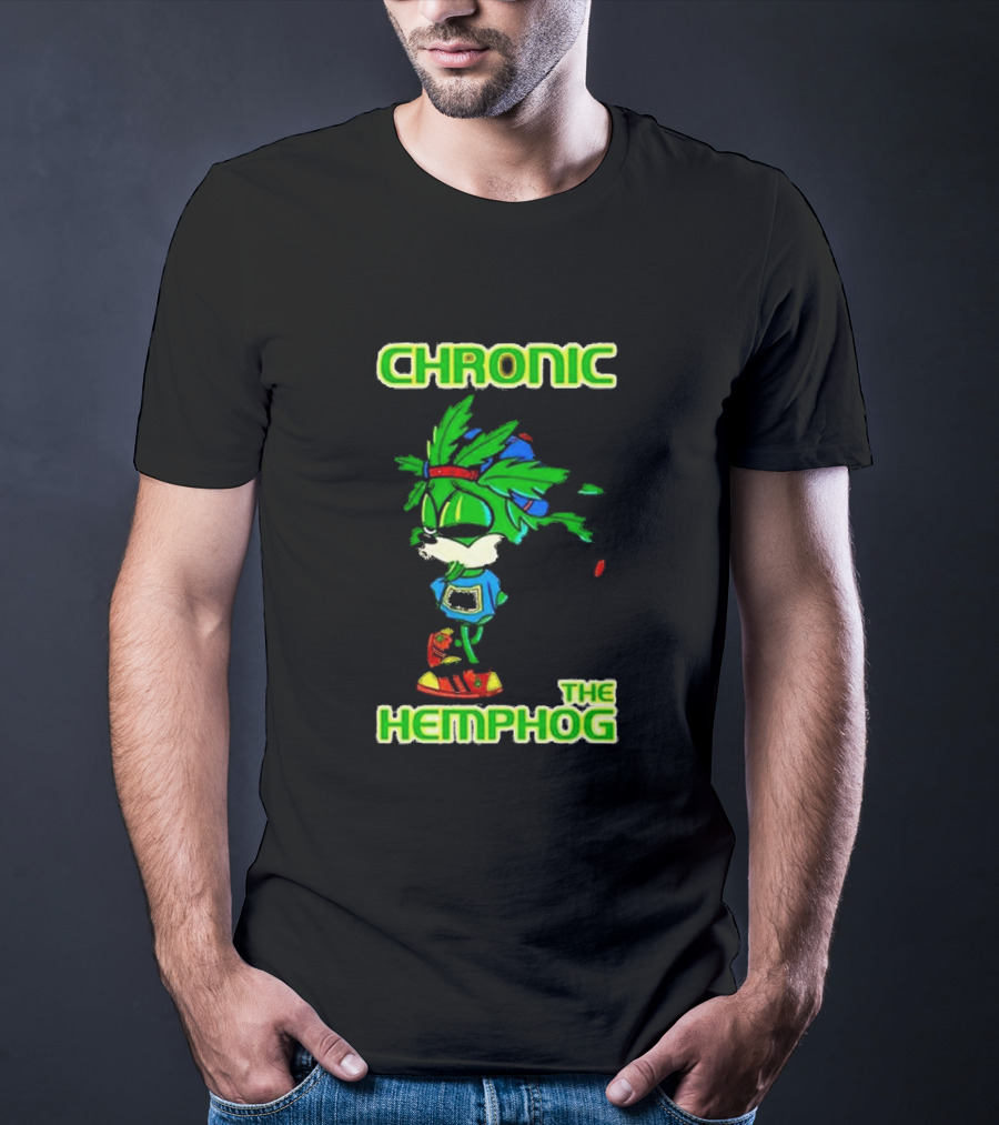 Chronic The Hemphog Weed Parody With Leafy Character T-Shirt