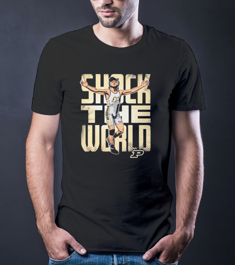 Shock The World Matt Ramos Wrestler Purdue University Boilermakers T-Shirt