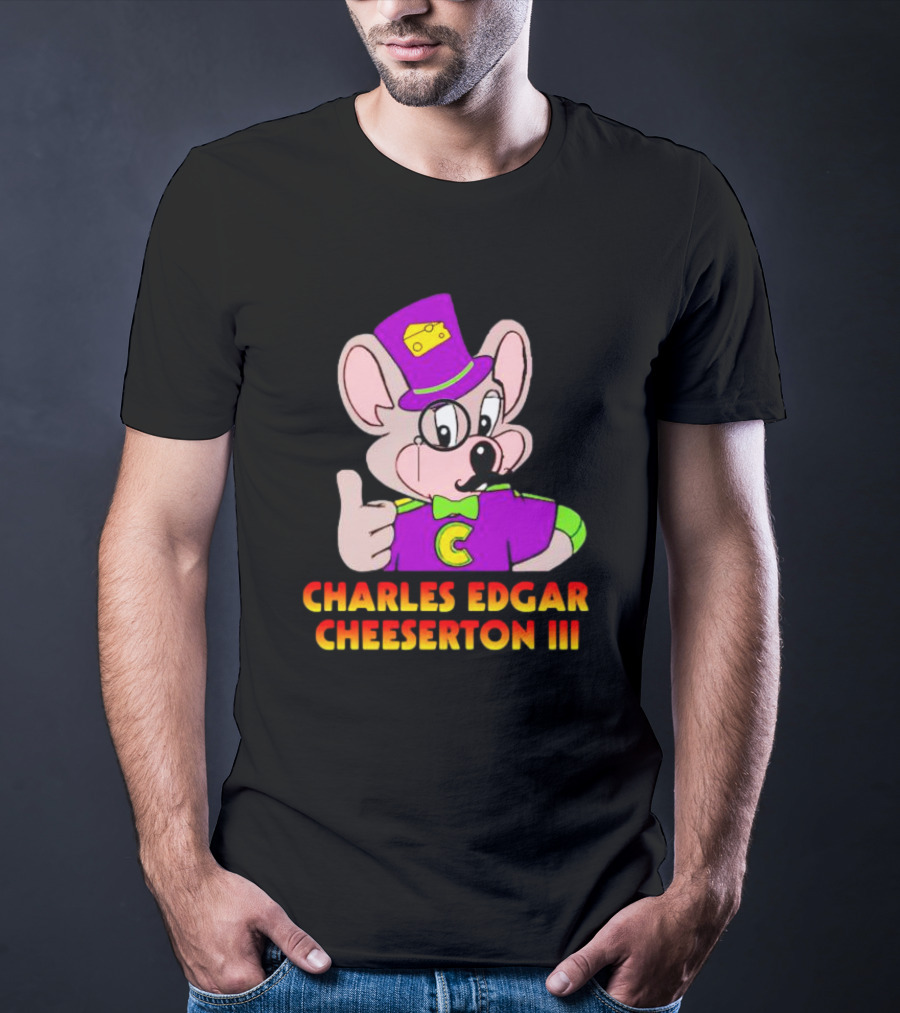 Ted Lasso Charles Edgar Cheeserton III Mouse With Purple Hat And Cheese T-Shirt