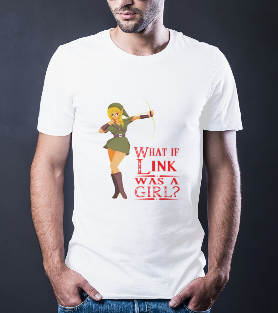 The Legend Of Zelda What If Link Was A Girl Bow And Arrow Pose T-Shirt
