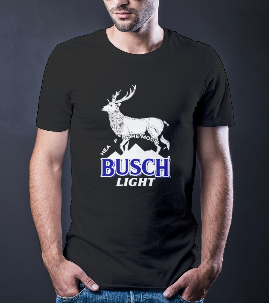 Busch Light Head For The Mountains Deer And Peaks T-Shirt
