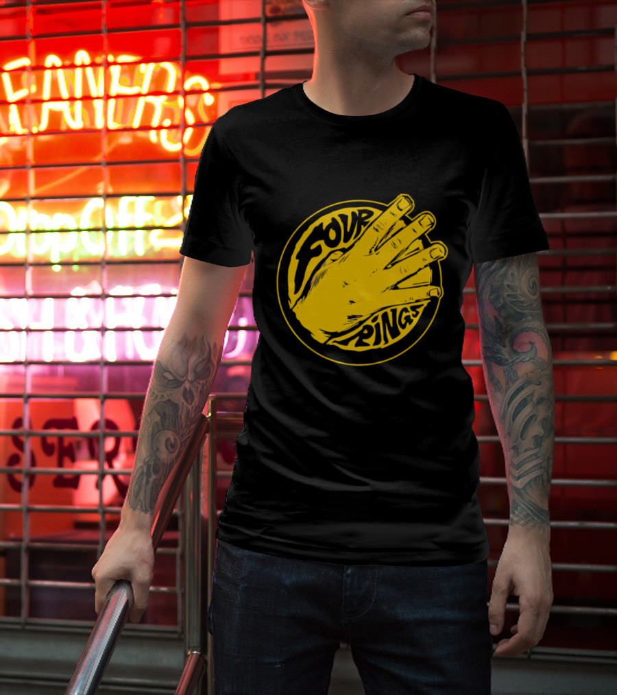 Four Rings Basketball Hand Bay Area Victory Celebrations T-Shirt