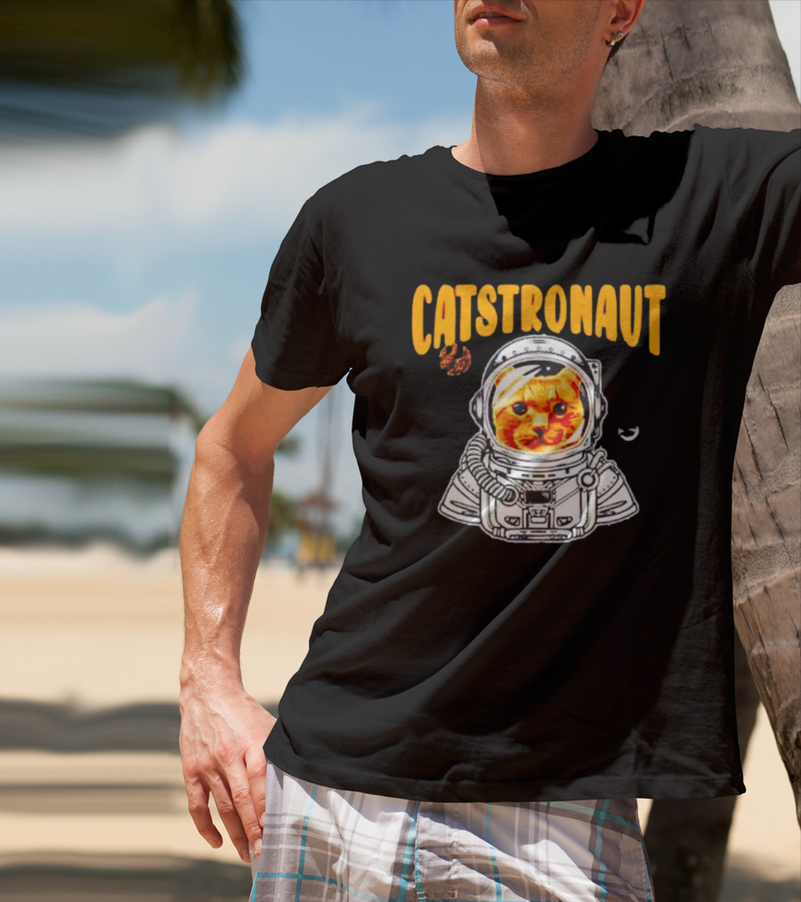 Catstronaut Funny Space Cat In Astronaut Suit T-Shirt