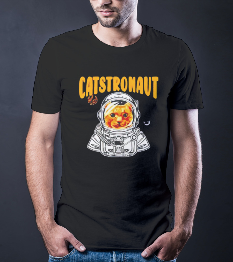 Catstronaut Funny Space Cat In Astronaut Suit T-Shirt