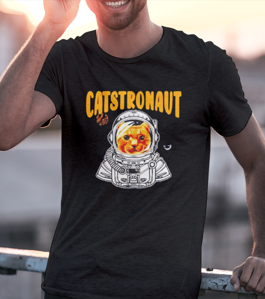 Catstronaut Funny Space Cat In Astronaut Suit T-Shirt