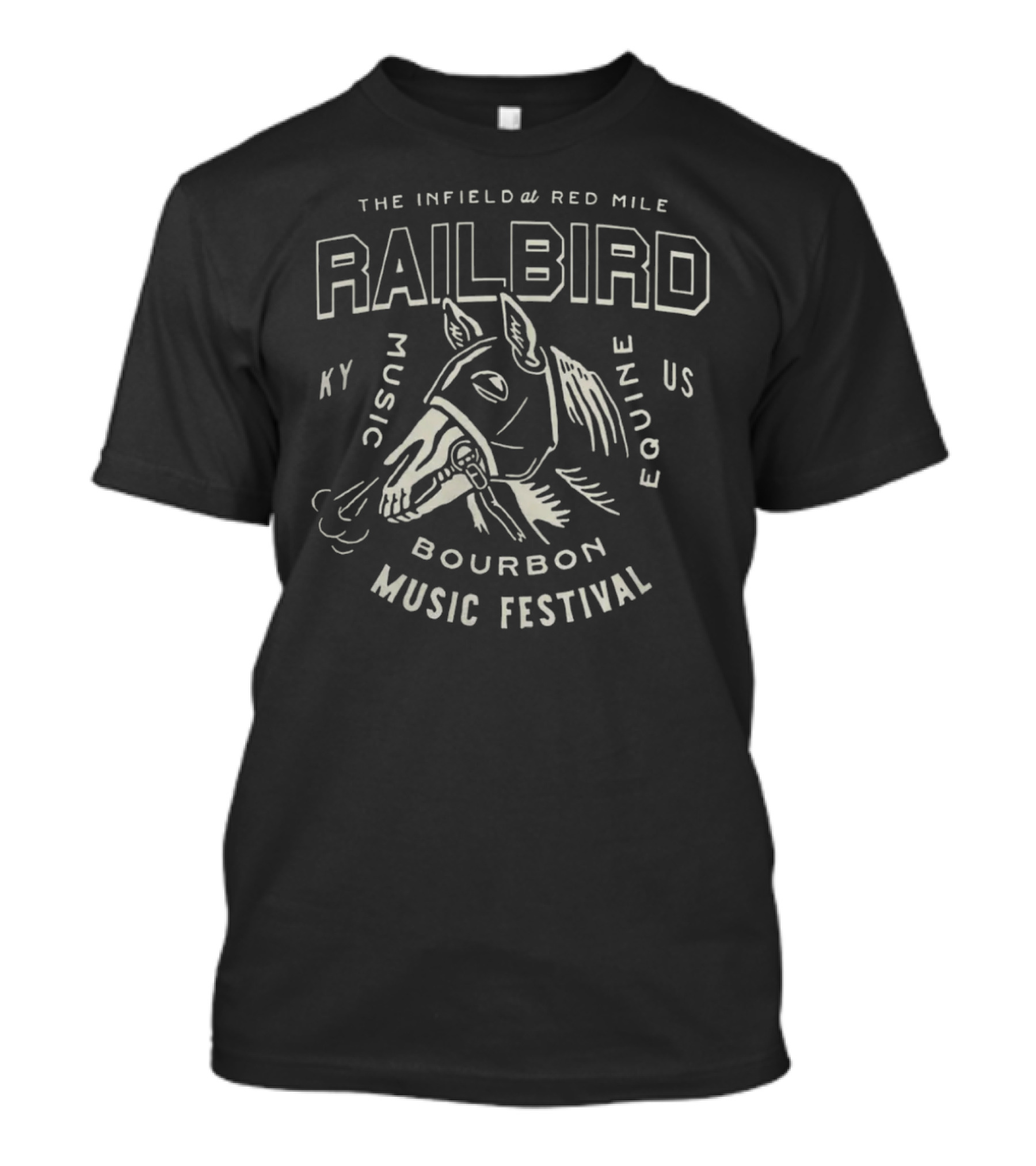Railbird Music Festival KY Bourbon Equine Skeleton The Infield At Red Mile T-Shirt