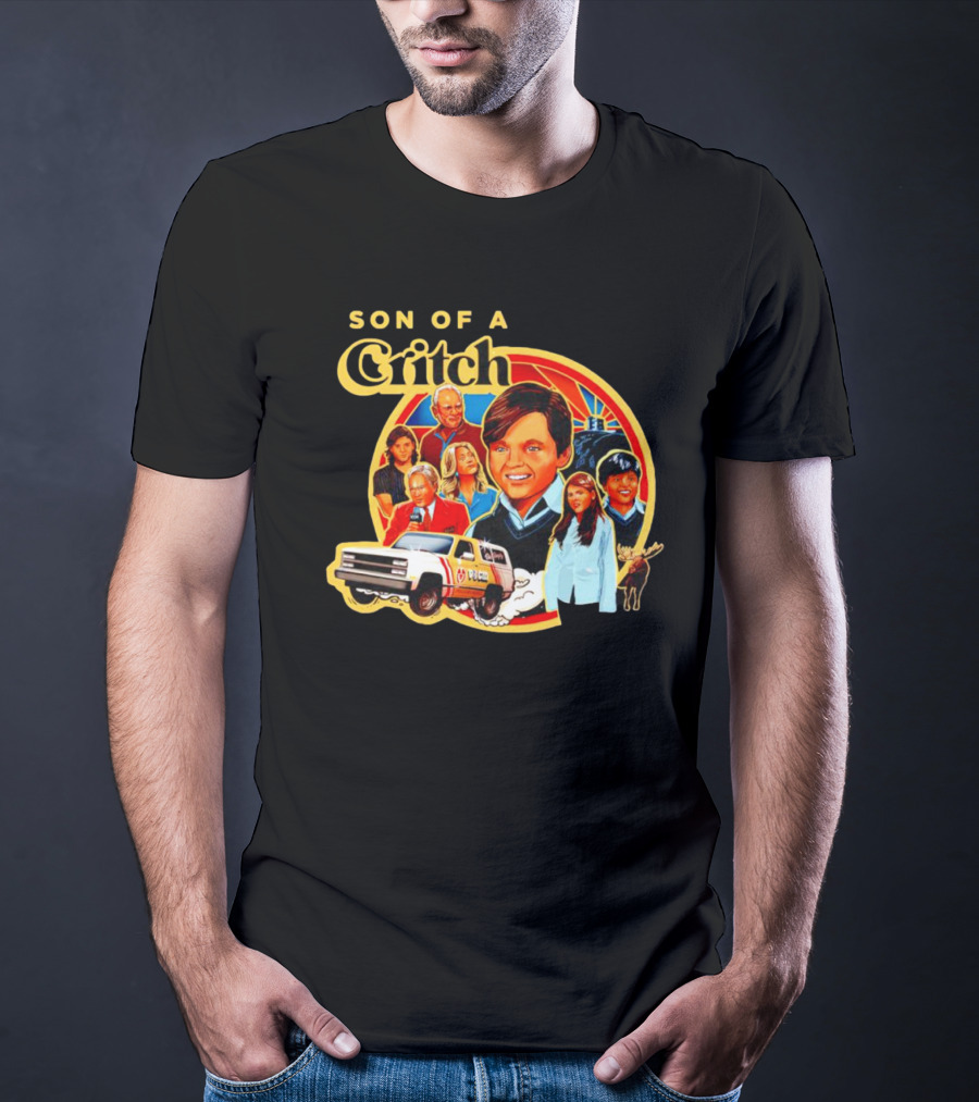 Son Of A Critch Family Adventure With Classic Car And Moose T-Shirt