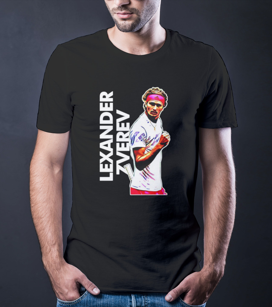 ALEXANDER ZVEREV TENNIS PLAYER VIBRANT ACTION IMAGE T-Shirt