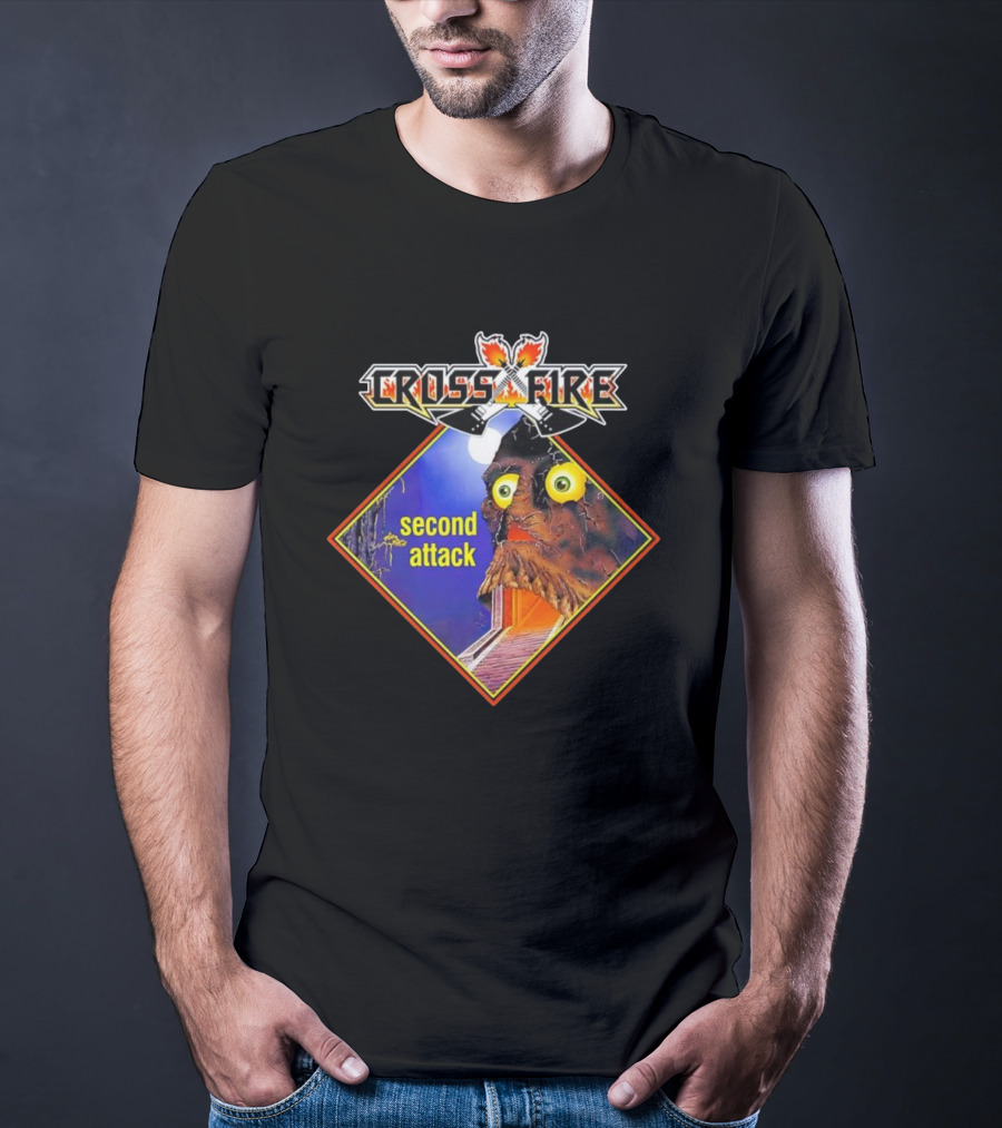 Crossfire Second Attack Monster Face With Yellow Eyes T-Shirt
