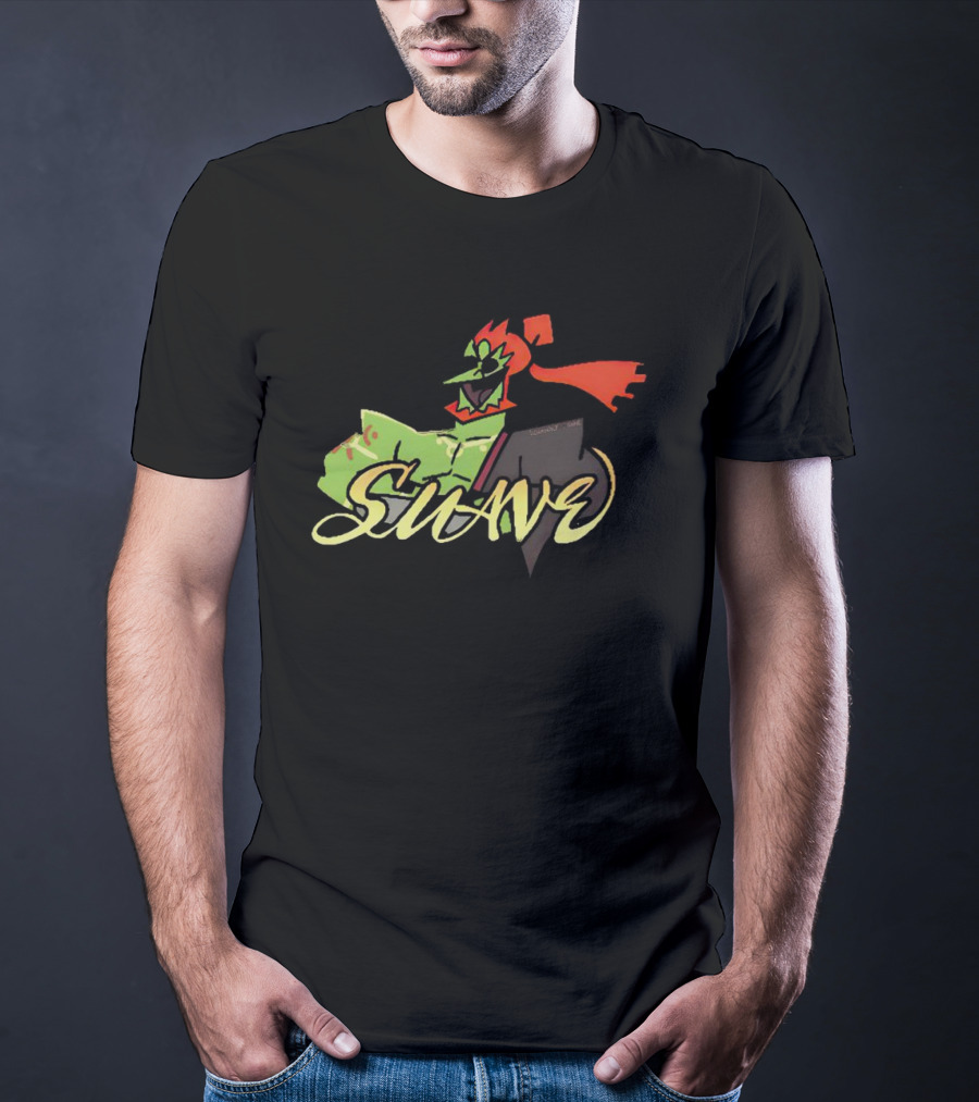 CucuI Ganon Dos Suave Green Red Masked Character T-Shirt