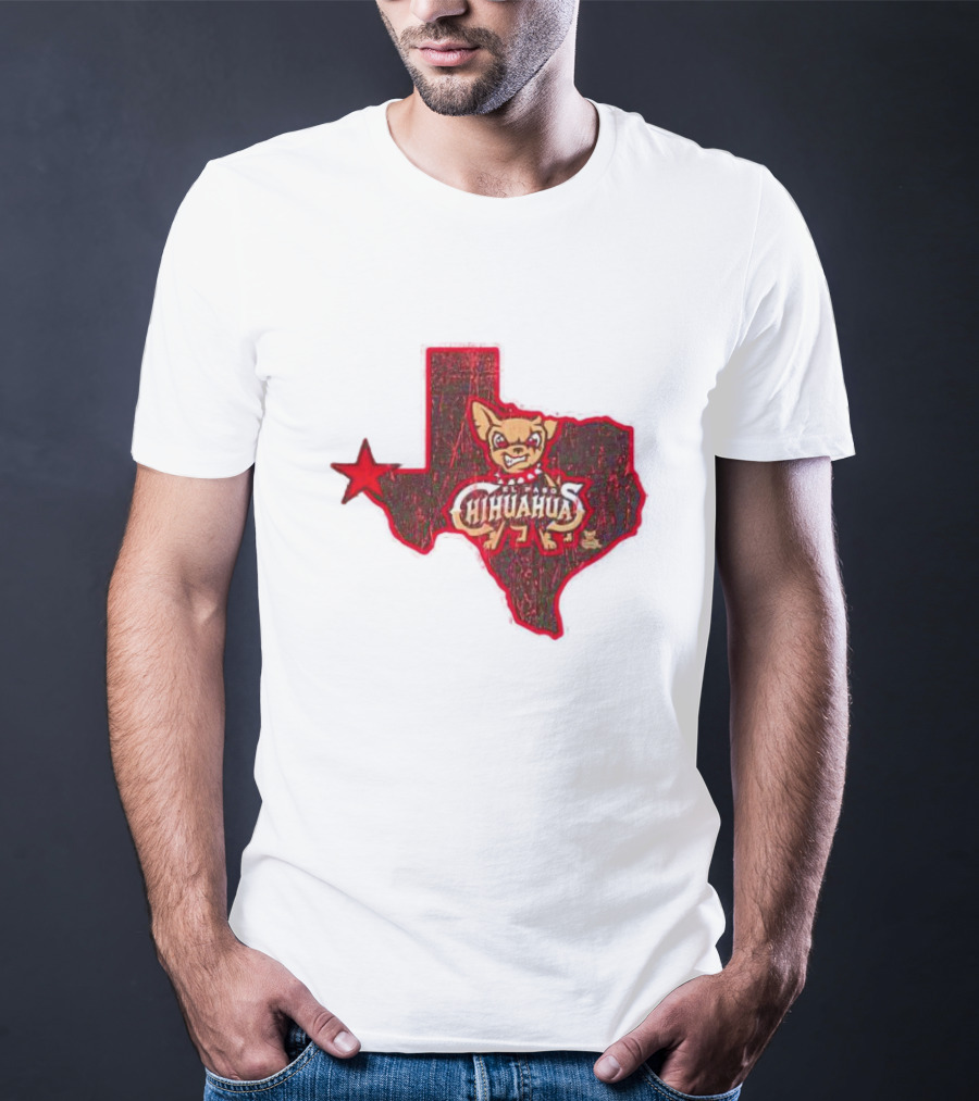 El Paso Chihuahuas Texas Map Star T-Shirt