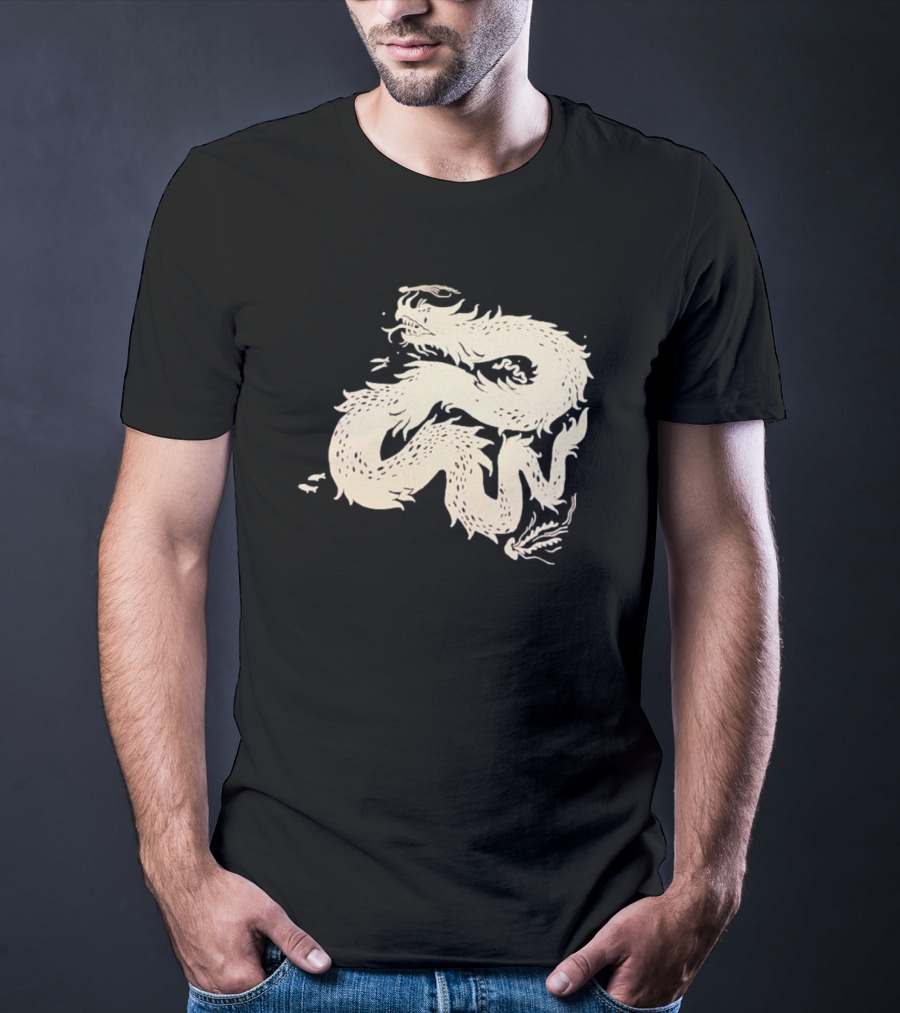 Eli Spencer Pop-Up Dragon Whimsical Serpentine Creature T-Shirt