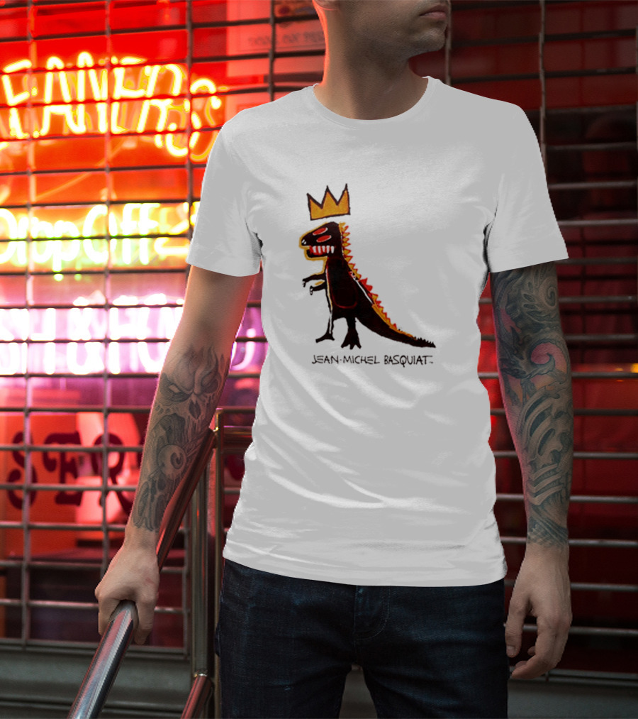 Jean Michel Basquiat Dinosaur Crown Iconic T-Shirt