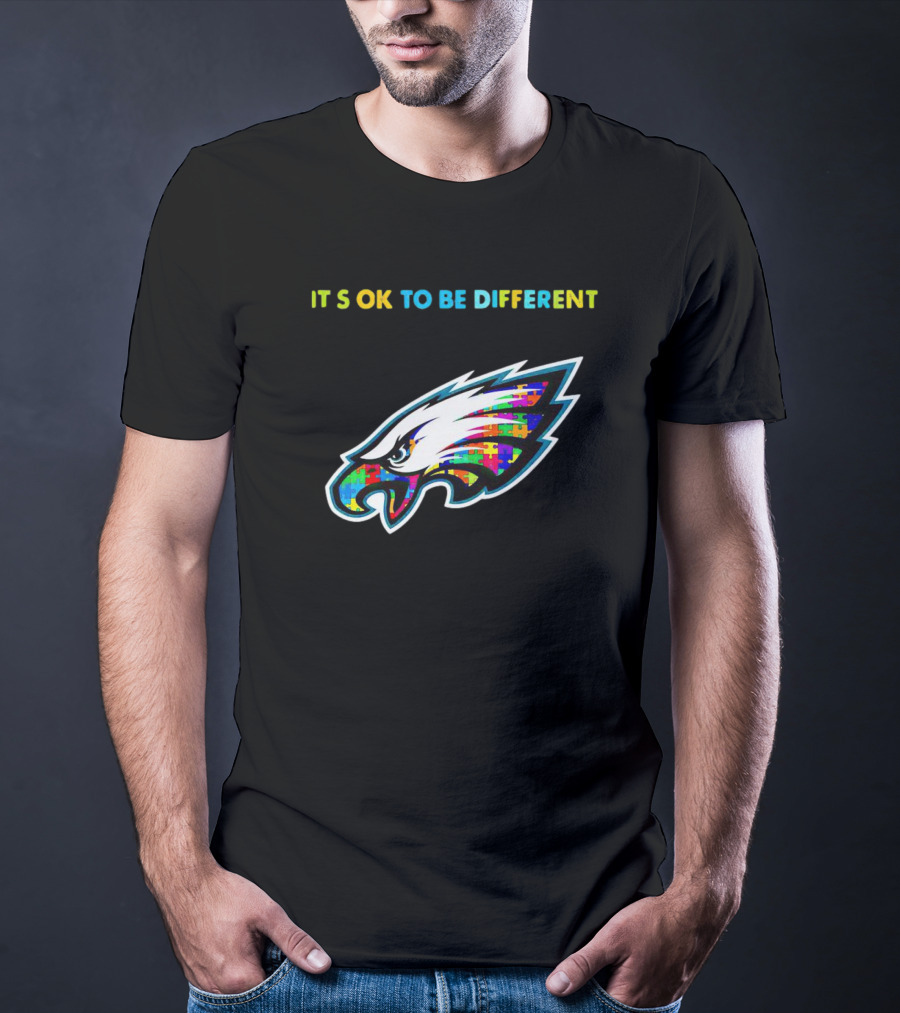 Philadelphia Eagles It's OK To Be Different Autism Awareness T-Shirt