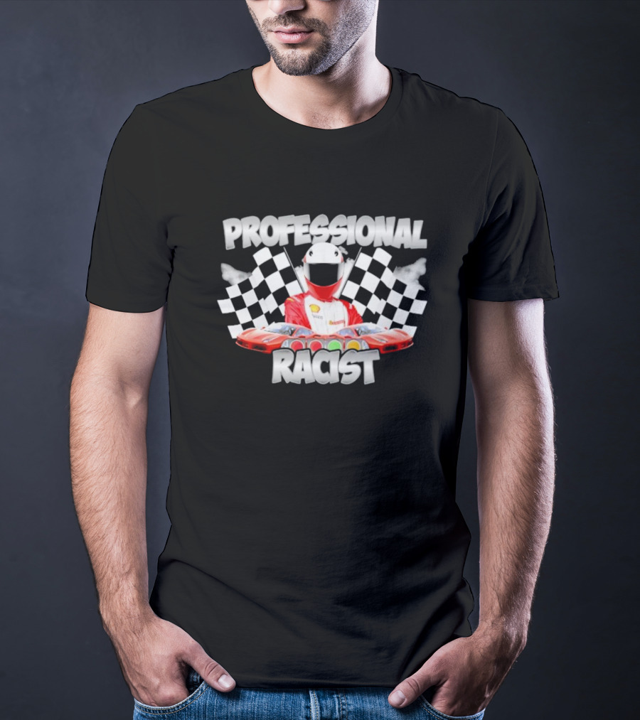 Professional Racer Car And Flag Racing T-Shirt