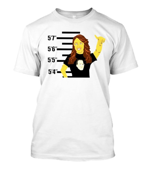 AEW Britt Baker Height Chart With Hand Gesture T-Shirt