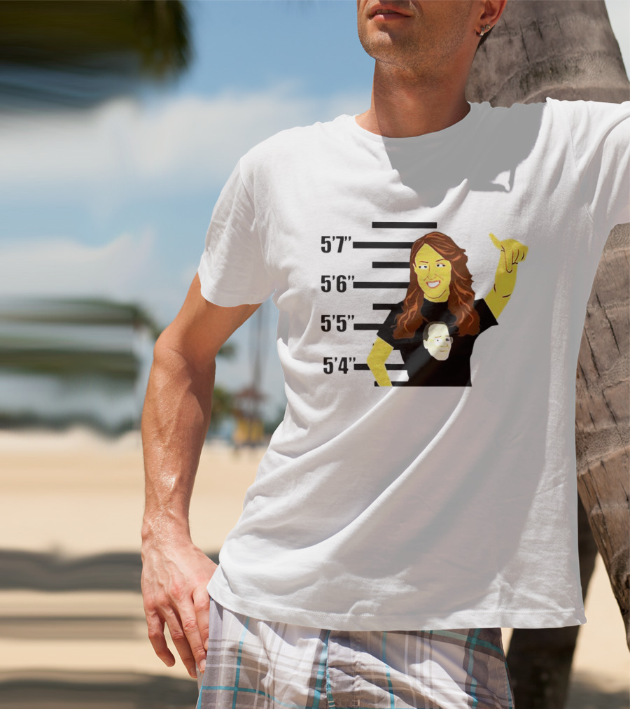 AEW Britt Baker Height Chart With Hand Gesture T-Shirt