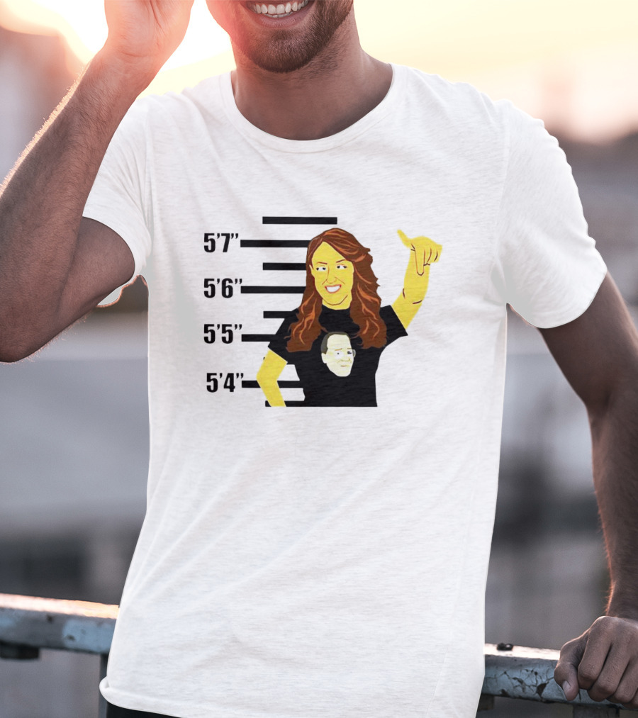 AEW Britt Baker Height Chart With Hand Gesture T-Shirt