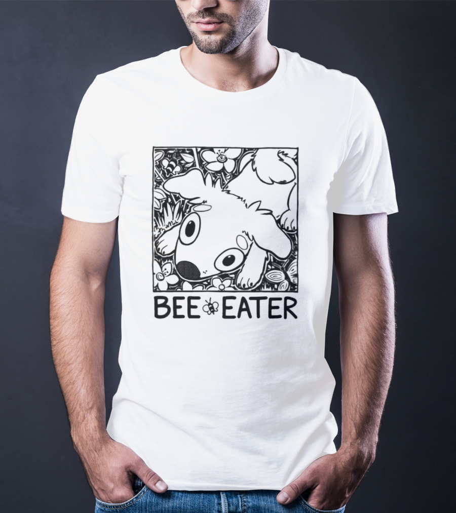 Bee Eater Puppy In Flower Garden T-Shirt