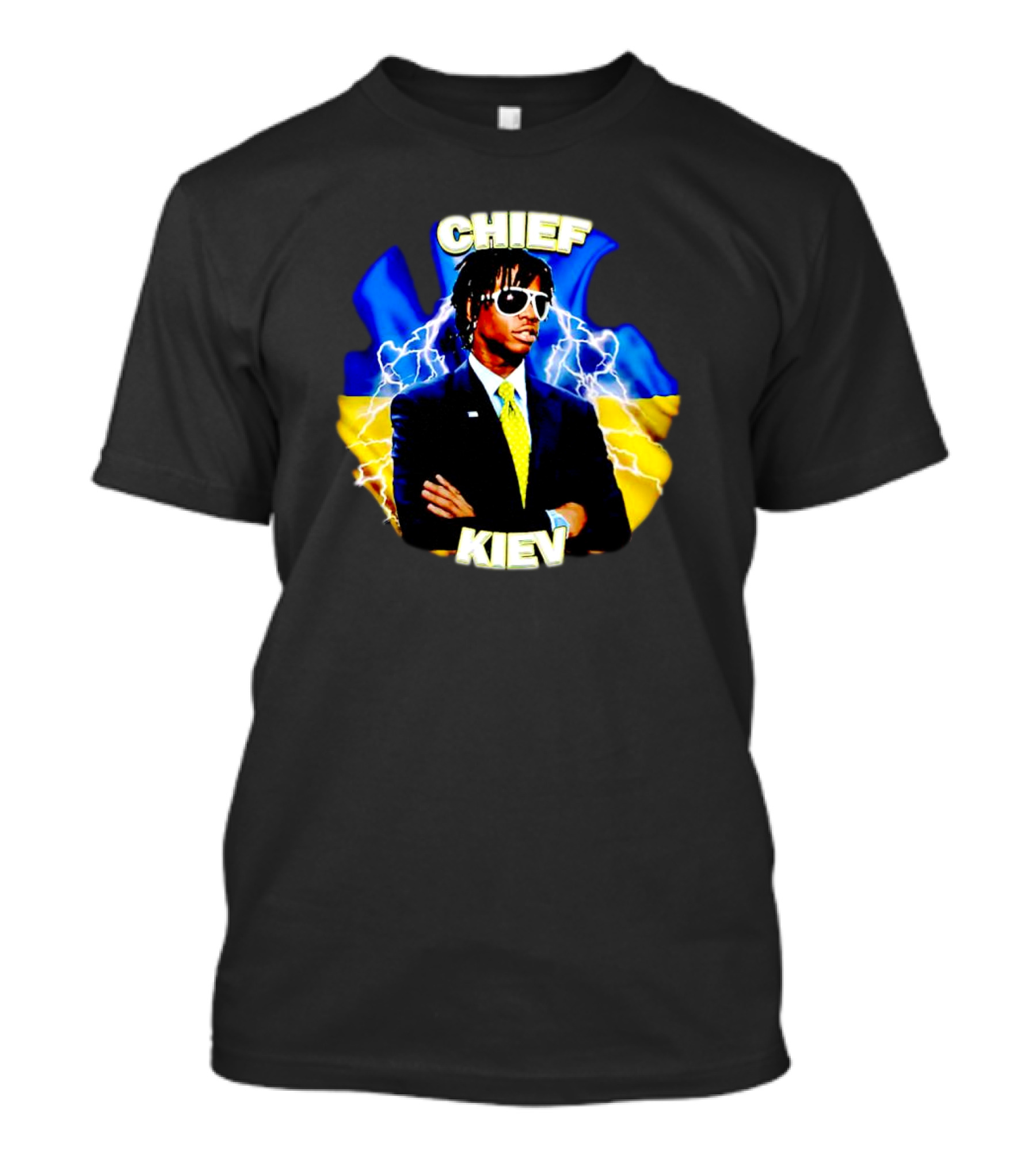 Chief Kiev Lightning Suit And Sunglasses T-Shirt