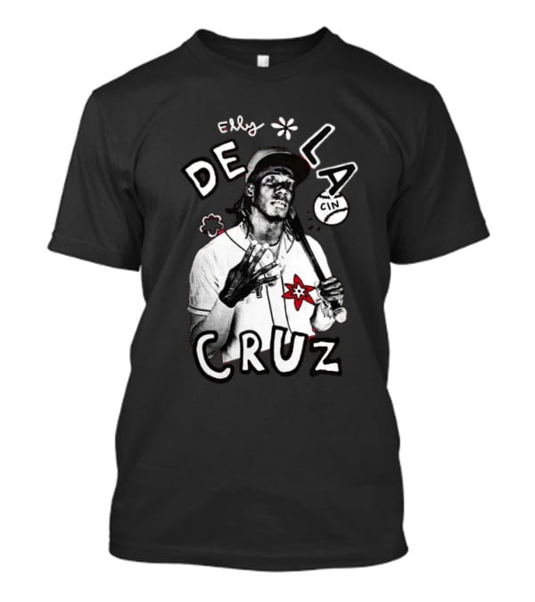 Elly De La Cruz Baseball Star Hand Sign Art By Cincyshirts Mlbpa T-Shirt