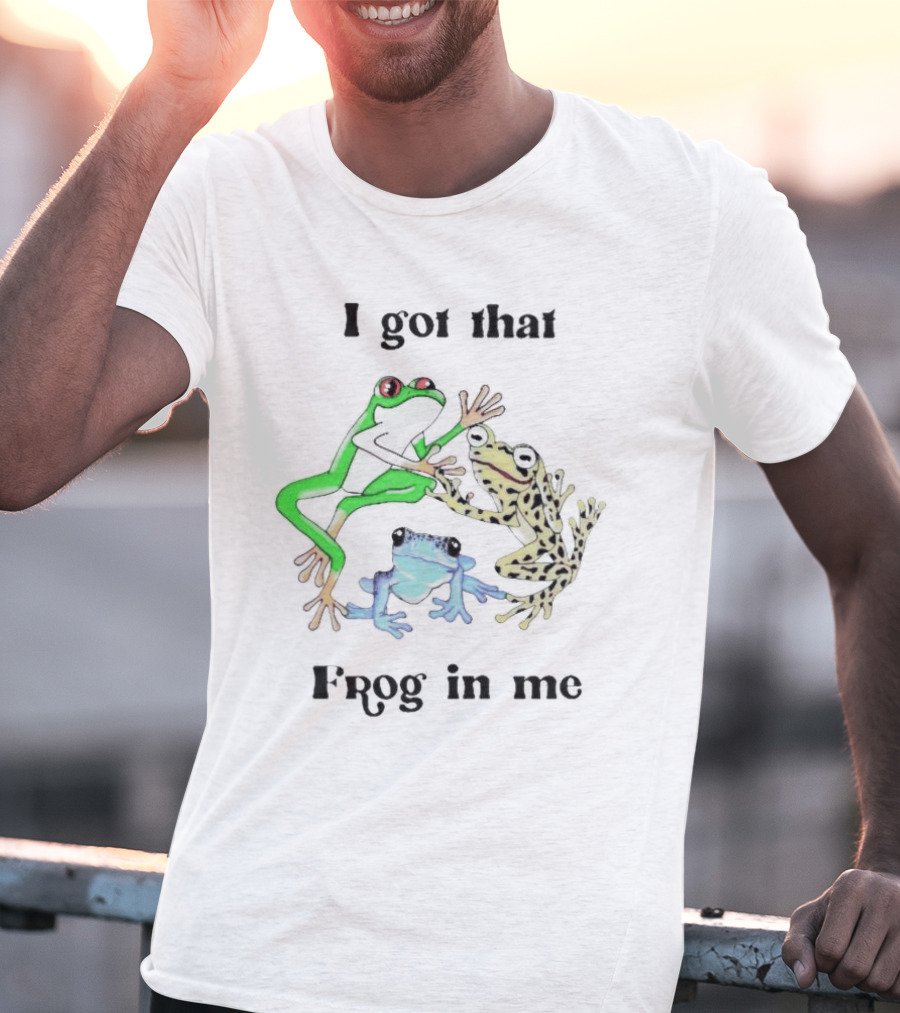 I Got That Frog In Me Vibrant Colorful Trio T-Shirt