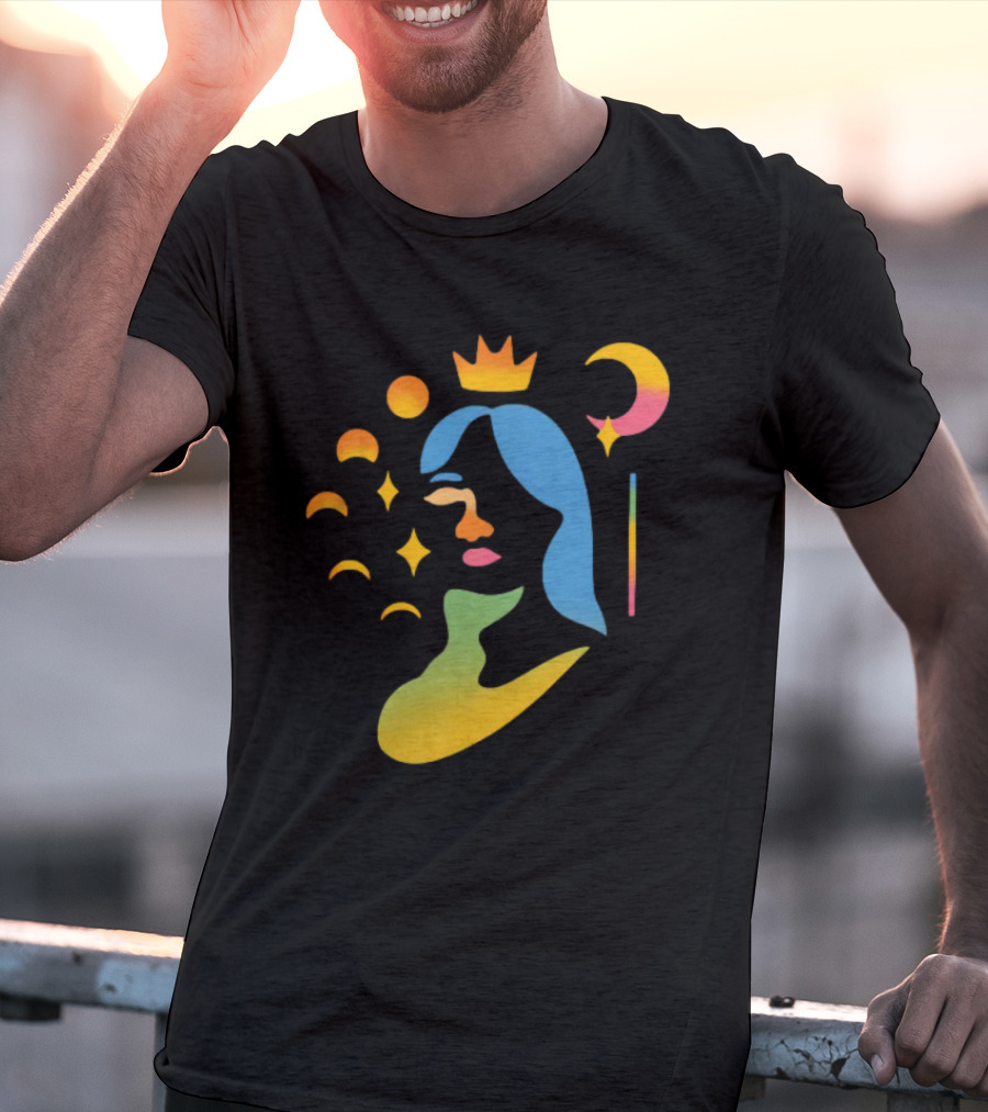 Mxmtoon Gradient Crown Moon Stars T-Shirt