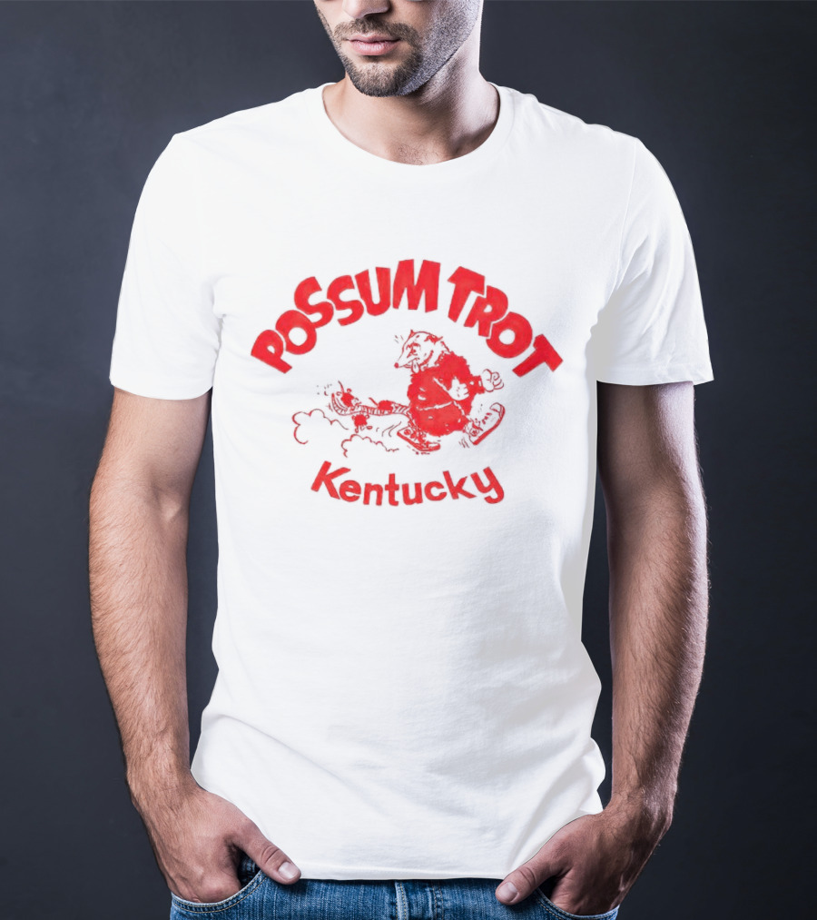 Possum Trot Kentucky Retro Skating Opossum T-Shirt