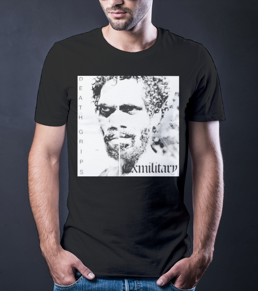 DEATH GRIPS EXMILITARY ALBUM COVER IMAGE WHITE LETTERS AND PORTRAIT T-Shirt